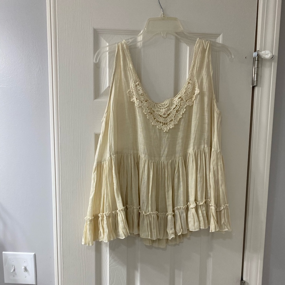 Cream Tank top